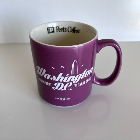 PEET’S Coffee Tea Mug Washington, D.C. A Monument to Great Coffee Large 16 oz - Picture 1 of 10
